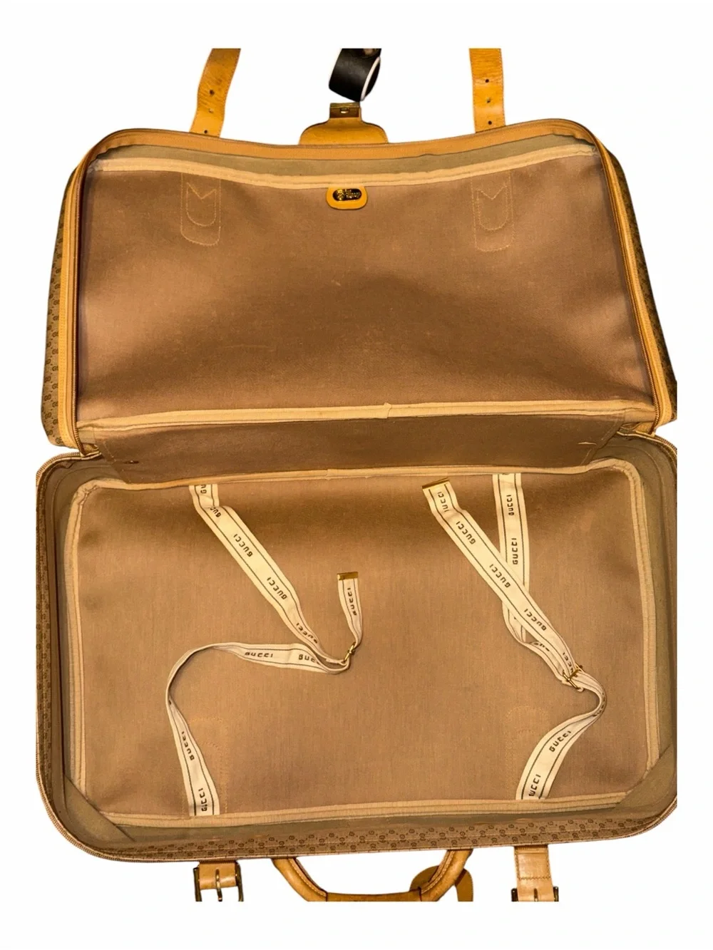 Vintage Gucci Micro GG Plus Monogram Luggage Suitcase 23" - Made in Italy - Picture 9 of 11